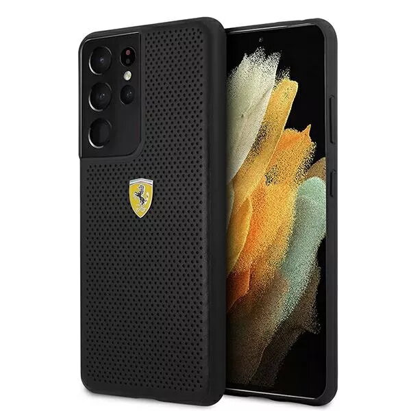 Cietais maciņš Ferrari FESPEHCS21LBK priekš Samsung