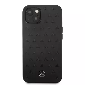 Mercedes MEHCP13SPSQBK iPhone 13 mini 5,4" melns/ melns cietais futrālis Āda Stars Pattern