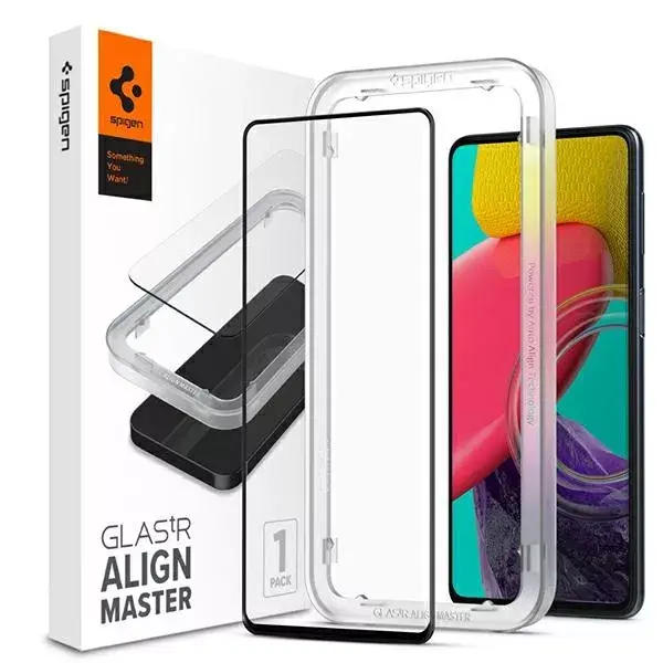 Spigen AGL04620 rūdīta stikla plēve Galaxy M53 5G Photo 2