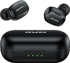 Bezvadu Bluetooth austiņas Awei T13 Pro TWS ar uzlādes dokstaciju — Bluetooth 5.1, melnas