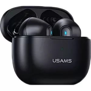 USAMS Bluetooth 5.2 TWS NX10 sērijas bezvadu austiņas ar dubulto mikrofonu melnas/ melnas BHUNX01