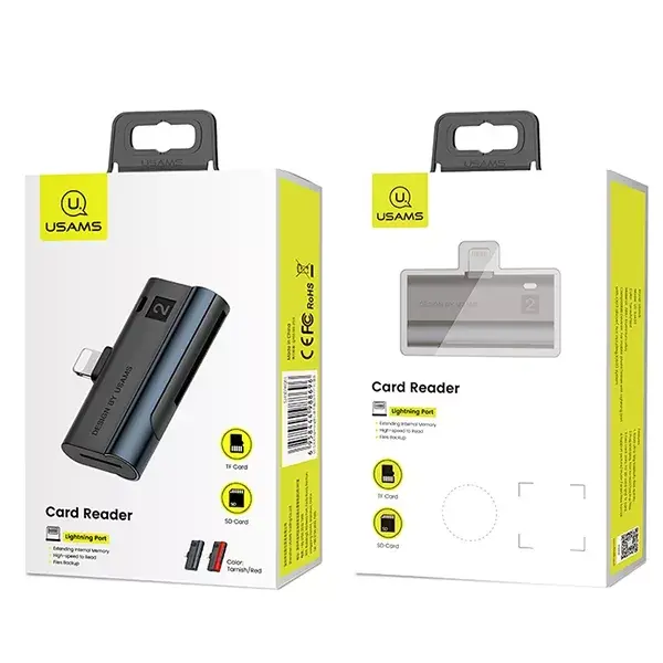 USAMS SJ430 Lightning Card Reader for SD/microSD Photo 12