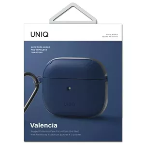 Aizsargvāciņš AirPods 3 Uniq Valencia AirPods 3 zils ar antimikrobu pārklājumu