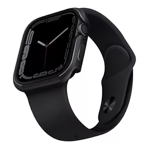 Чехол-кейс Uniq Valencia для Apple Watch 45 мм, совместим с Series 4/5/6/7/8/9/SE/SE2/SE3 — графит