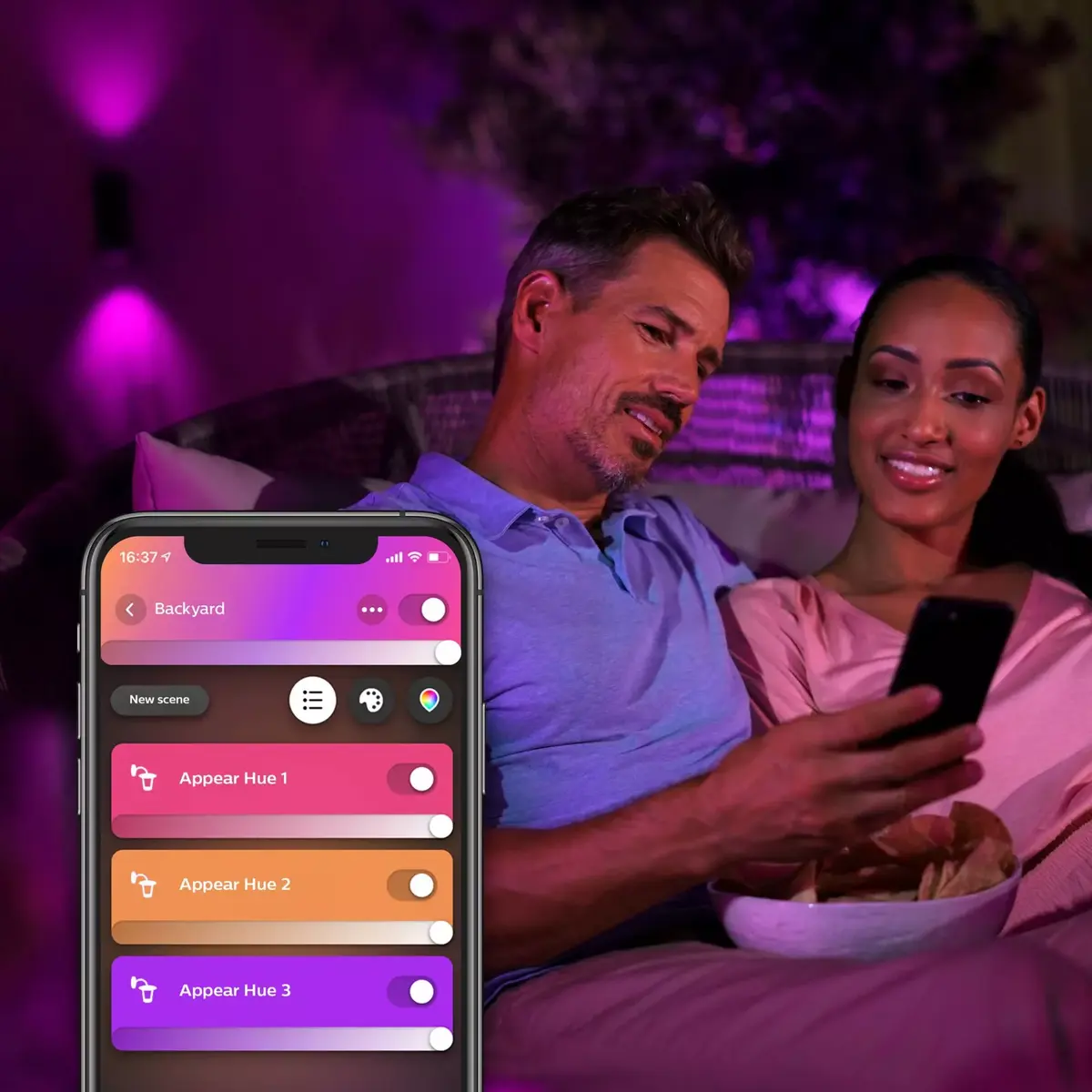 Āra sienas apgaismojums Philips Hue White and colour ambience Appear Photo 7