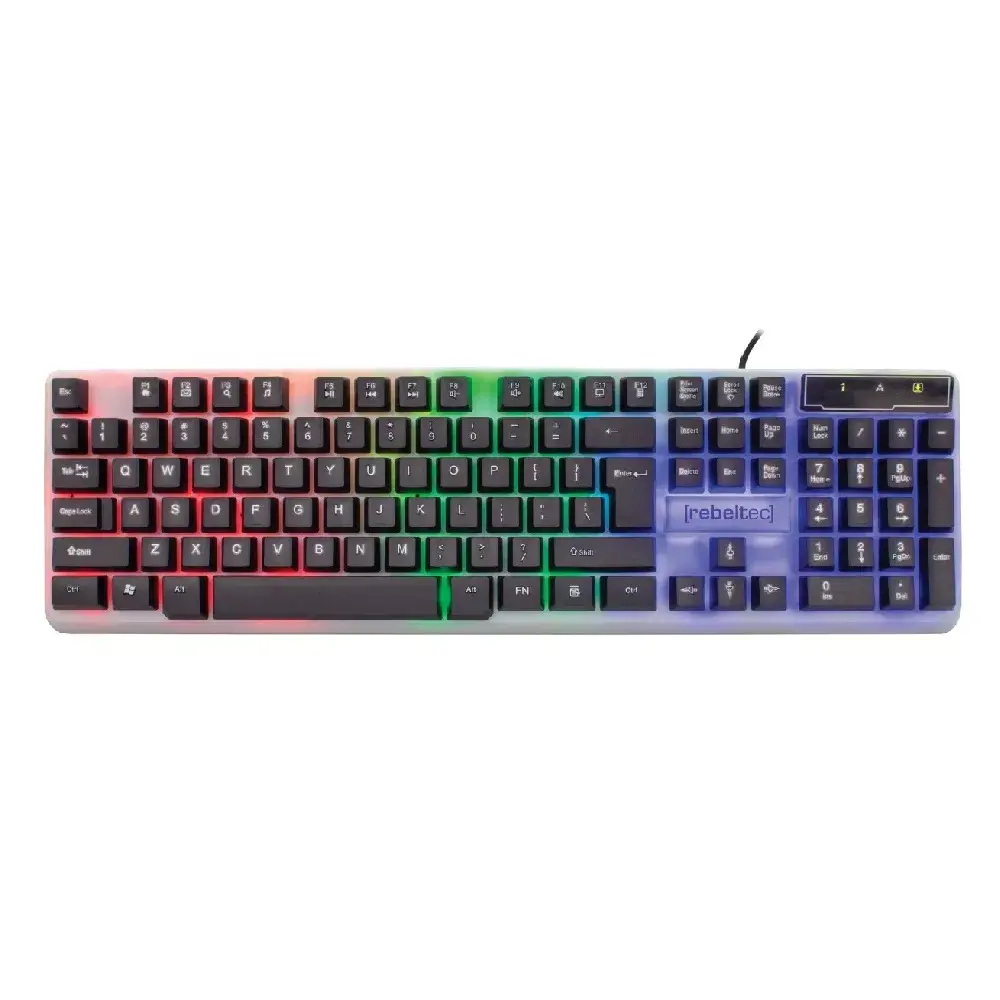 Rebeltec NEON wired gaming keyboard 1.8 m Photo 1