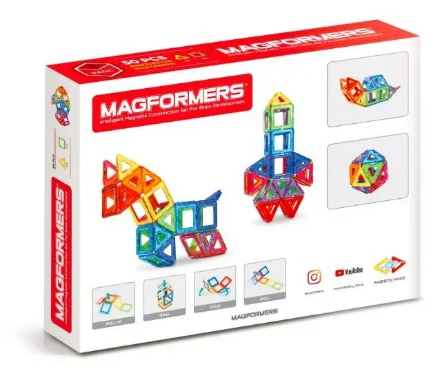 MAGFORMERS Basic 50 элементов магнитный набор Photo 2