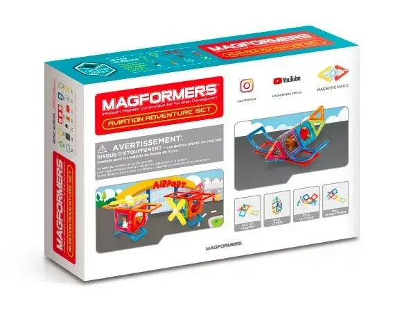 Magnētiskais konstruktors MAGFORMERS Aviation Adventure Photo 2