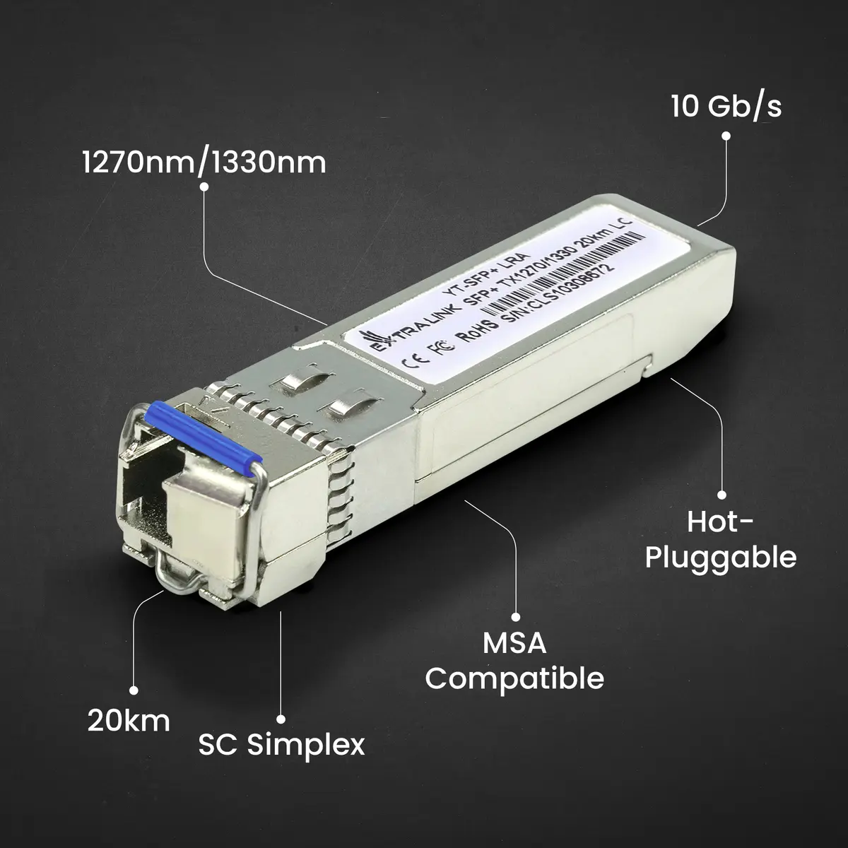 Модуль SFP+ WDM Extralink EX.6211 10G Пара Photo 14