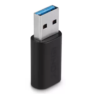 Lindy 41904 kabeļu spraudņu pāreja USB 3.2 Type A USB 3.2 Type C Melns