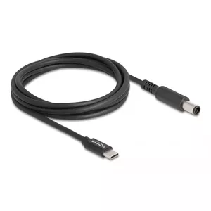 DeLOCK portatīvā datora uzlādes kabelis USB Type-C vīriešu uz Dell 7.4 x 5.0 mm vīriešu 1.5 m 20 V
