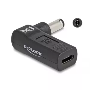 DeLOCK Adapter USB Type-C female to 5.5 x 2.1 mm male 90° angled