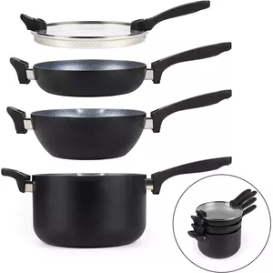 Cookware set Russell Hobbs RH01840EU7 — 4-piece stackable metallic marble