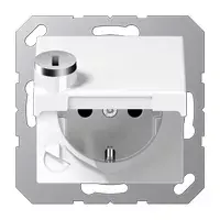 Розетка Type F Jung A 1520 BFKLSL WW, 16 A, 250 V, IP44, термопластик, белая