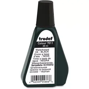 Stamp Trodat 7011 Capacity 28 ml Ink Black Product Black White