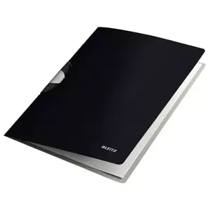 Report cover LEITZ ColorClip Polypropylene (PP) Black — up to 40 sheets, 222×310 mm