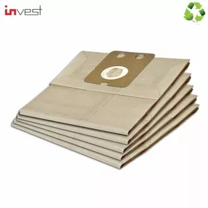 Putekļu sūcēja maisiņi Invest priekš Nilfisk GD 1000 GDS 1010 HDS 1010 VP 100 Eco — papīra, 5 gab.