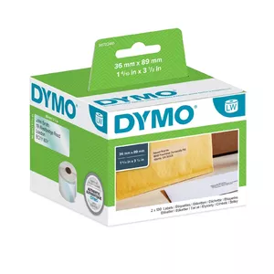 DYMO LW - Large Address Labels - 36 x 89 mm - S0722410 Caurspīdīgs Pašlīmējošās printera uzlīmes