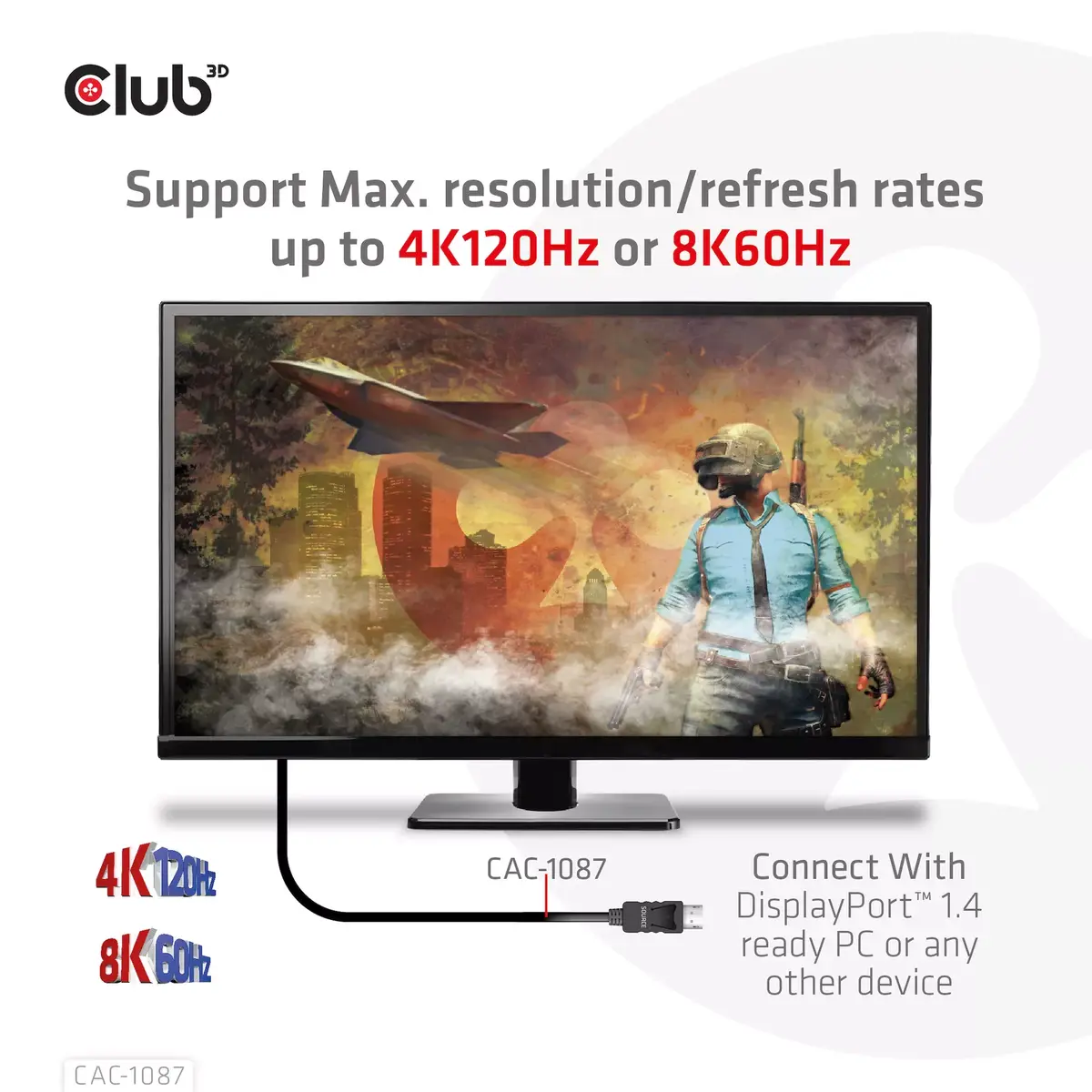 Кабель DisplayPort на HDMI CLUB3D CAC-1087 Photo 7