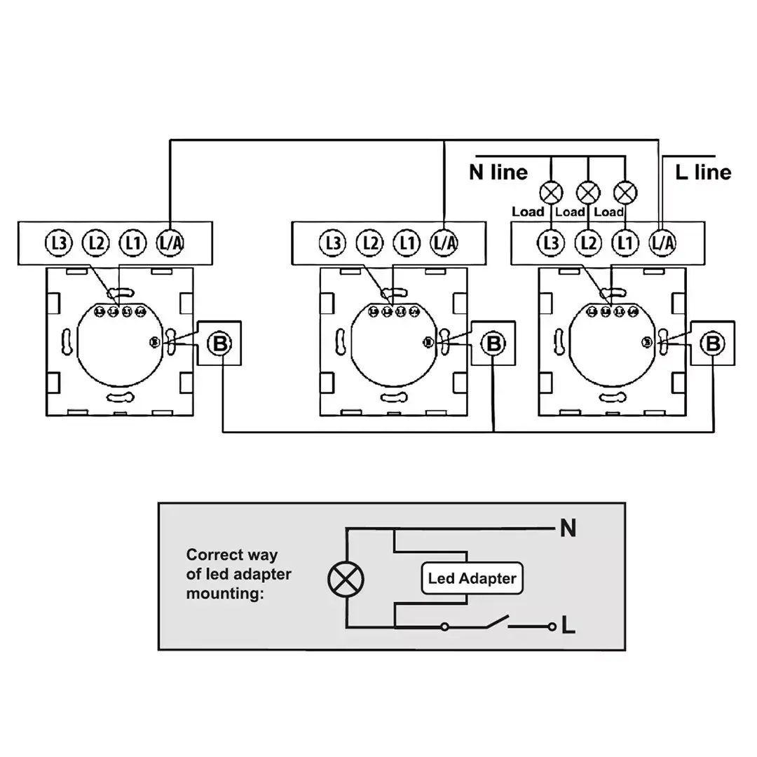 Wall touch switch MACLEAN MCE710W Photo 11
