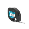 DYMO LetraTag Plastic Label Tape 12mm x 4m Black on White Photo 15