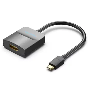 Vention USB Type-C to HDMI adapter TDCBB, 0.15 m, 3840×2160, Black, ABS