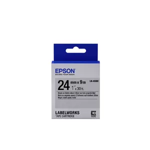 Label Cartridge Epson LK-6SBE Black/Matt Silver 24mm (9m)