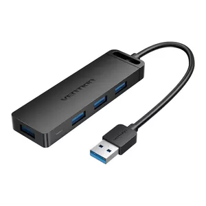Vention CHLBB interfeisa centrmezgls USB 3.2 Gen 1 (3.1 Gen 1) Type-A 5000 Mbit/s Melns
