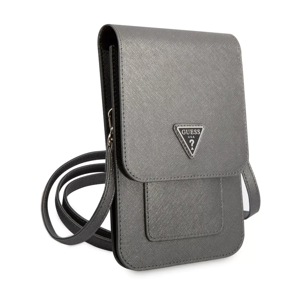GUESS GUWBSATMGR smartphone bag gray Saffiano Photo 2