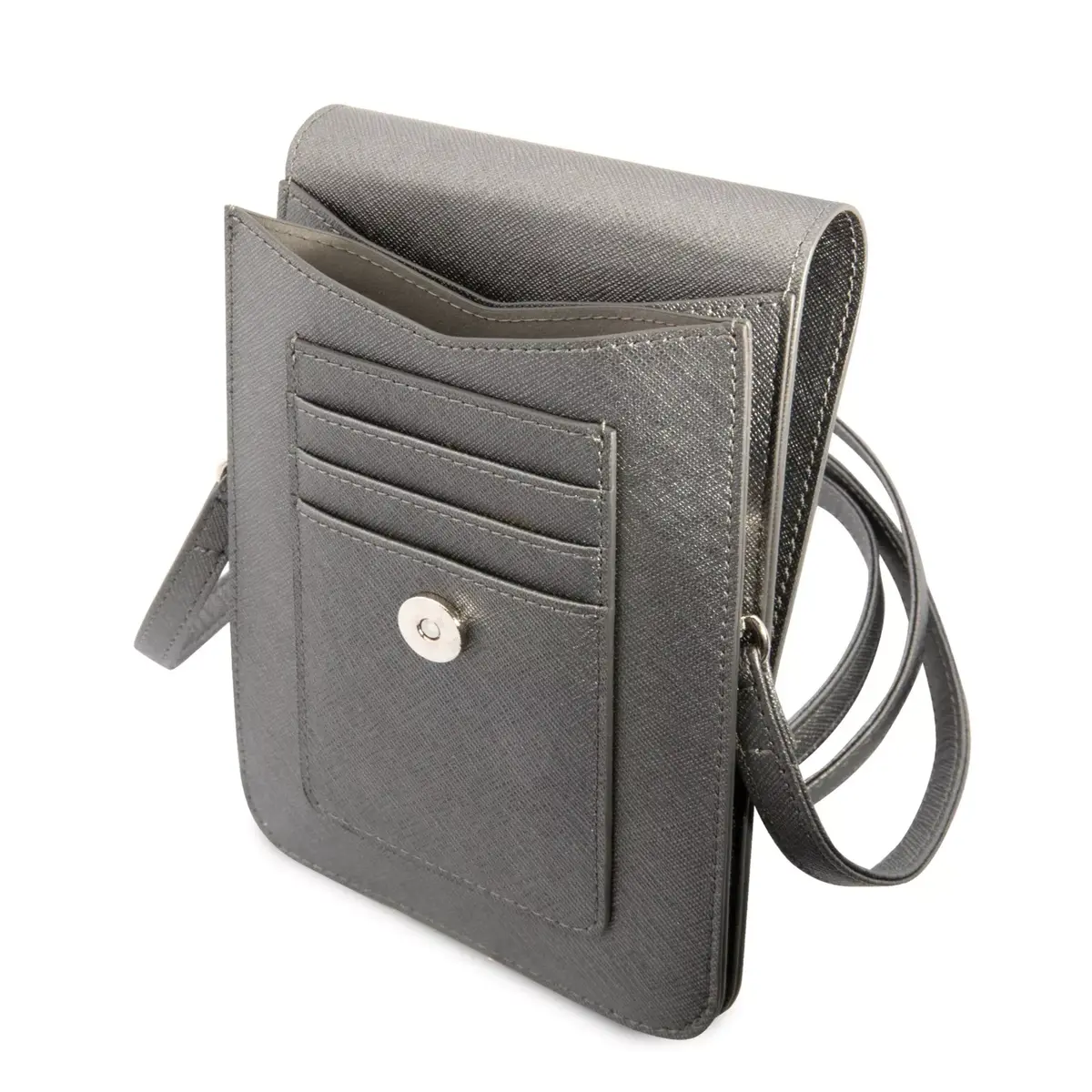 GUESS GUWBSATMGR smartphone bag gray Saffiano Photo 3