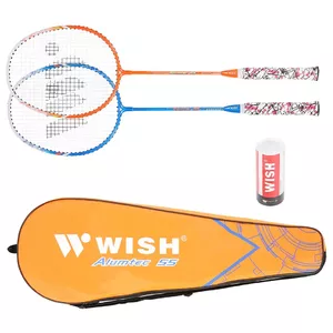 Набор для бадминтона Wish ALUMTEC 55K — 2 ракетки, 3 волана, алюминиевая рама