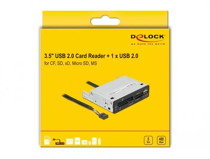 DeLOCK 91708 Kartes lasītājs USB 2.0 Photo 5