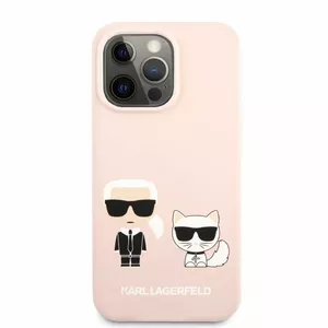 Жёсткий чехол Karl Lagerfeld KLHCP13LSSKCI светло-розовый силиконовый для iPhone 13 Pro 6.1"