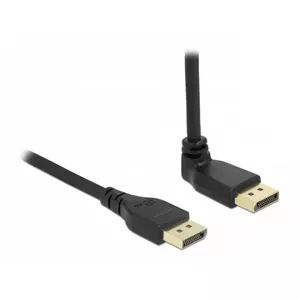 DeLOCK DisplayPort 1.2 kabelis vīriešu taisns uz vīriešu 90° uz augšu 4K 60 Hz 5 m bez aizdara