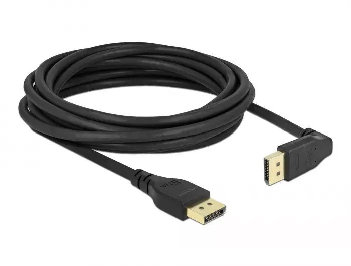 DeLOCK DisplayPort 1.2 kabelis vīriešu taisns uz vīriešu 90° uz augšu Photo 2