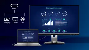 Подключайте ноутбук с помощью одного кабеля USB-C