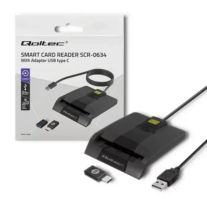 Card reader QOLTEC 50634 USB Type-C Photo 2