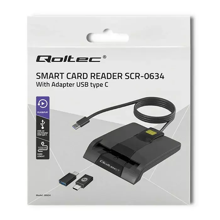Card reader QOLTEC 50634 USB Type-C Photo 21