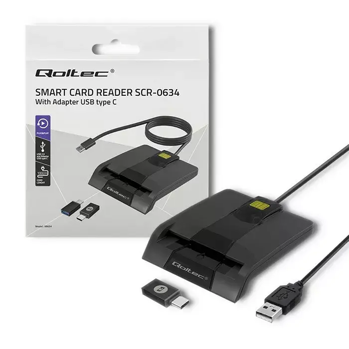 Card reader QOLTEC 50634 USB Type-C Photo 3