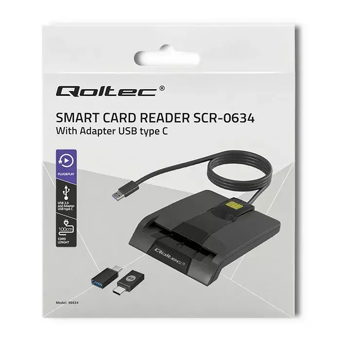 Card reader QOLTEC 50634 USB Type-C Photo 22