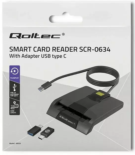 Card reader QOLTEC 50634 USB Type-C Photo 18