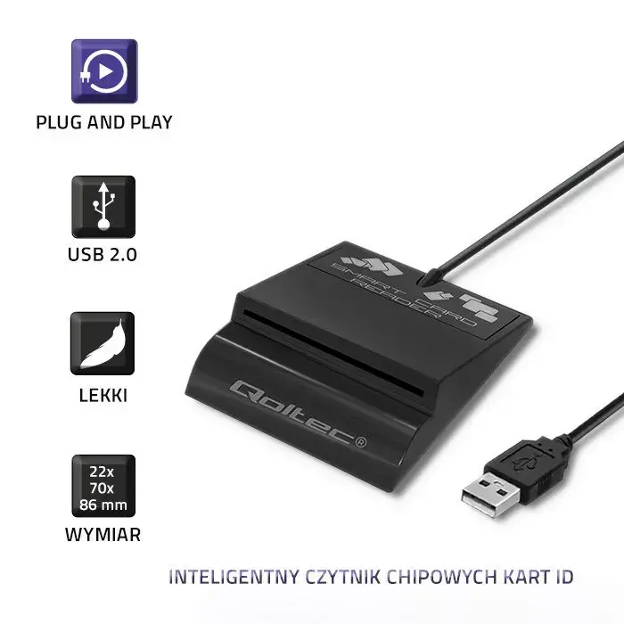 Kartes lasītājs QOLTEC 50636 USB Type C Photo 3