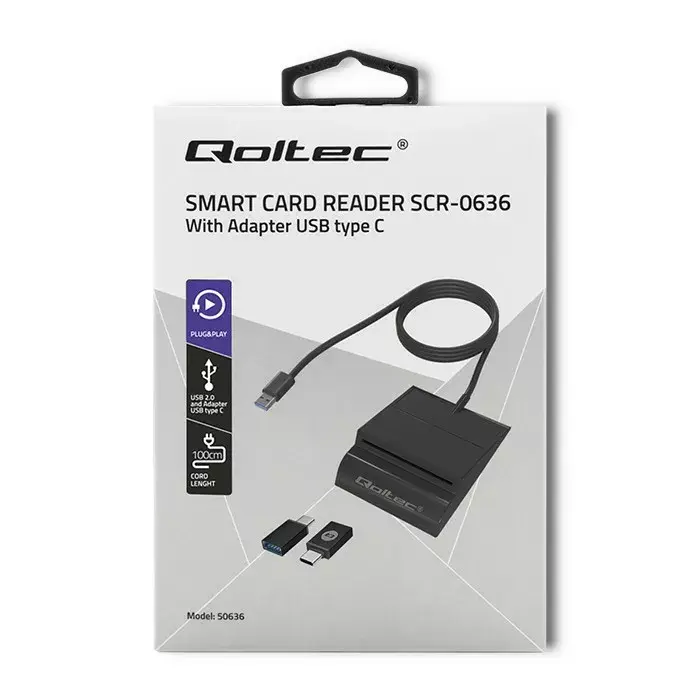 Kartes lasītājs QOLTEC 50636 USB Type C Photo 16