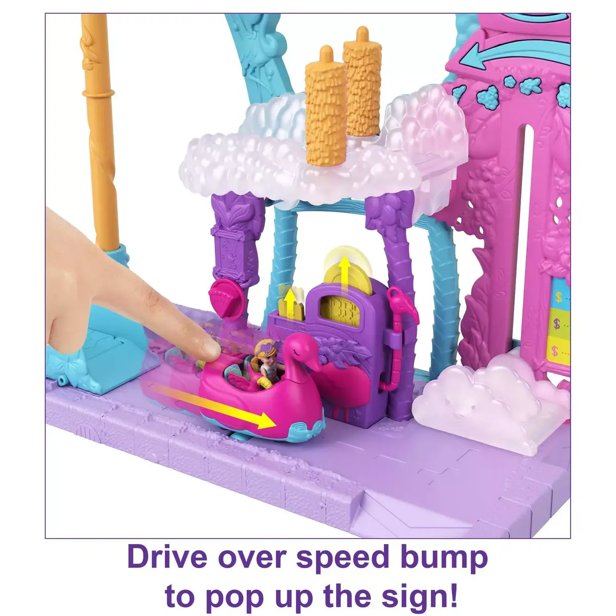 MATTEL Polly Pocket Pollyville Flamingo Fun Car Wash Photo 8