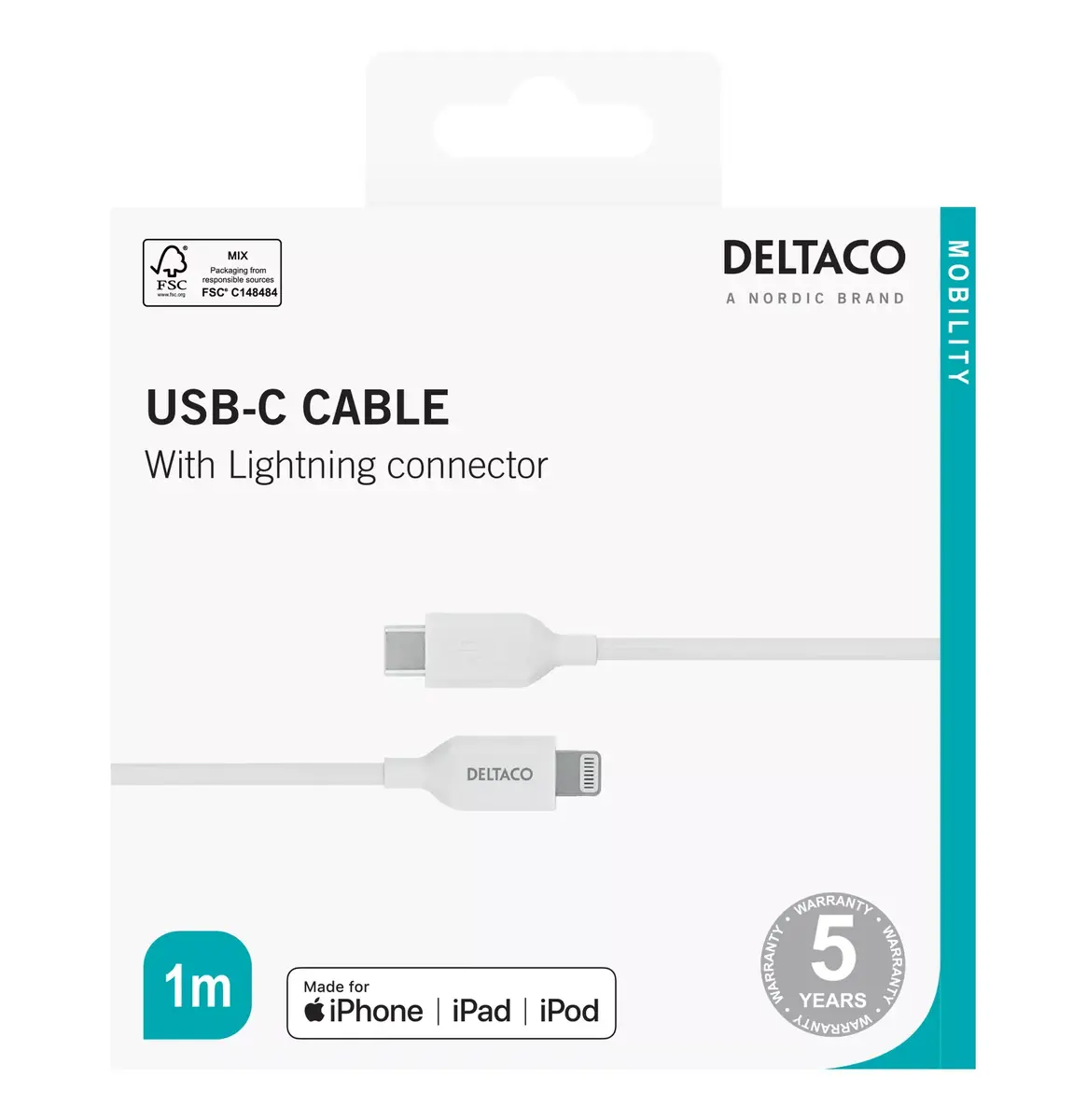 Lightning kabelis Deltaco IPLH-451 Photo 2