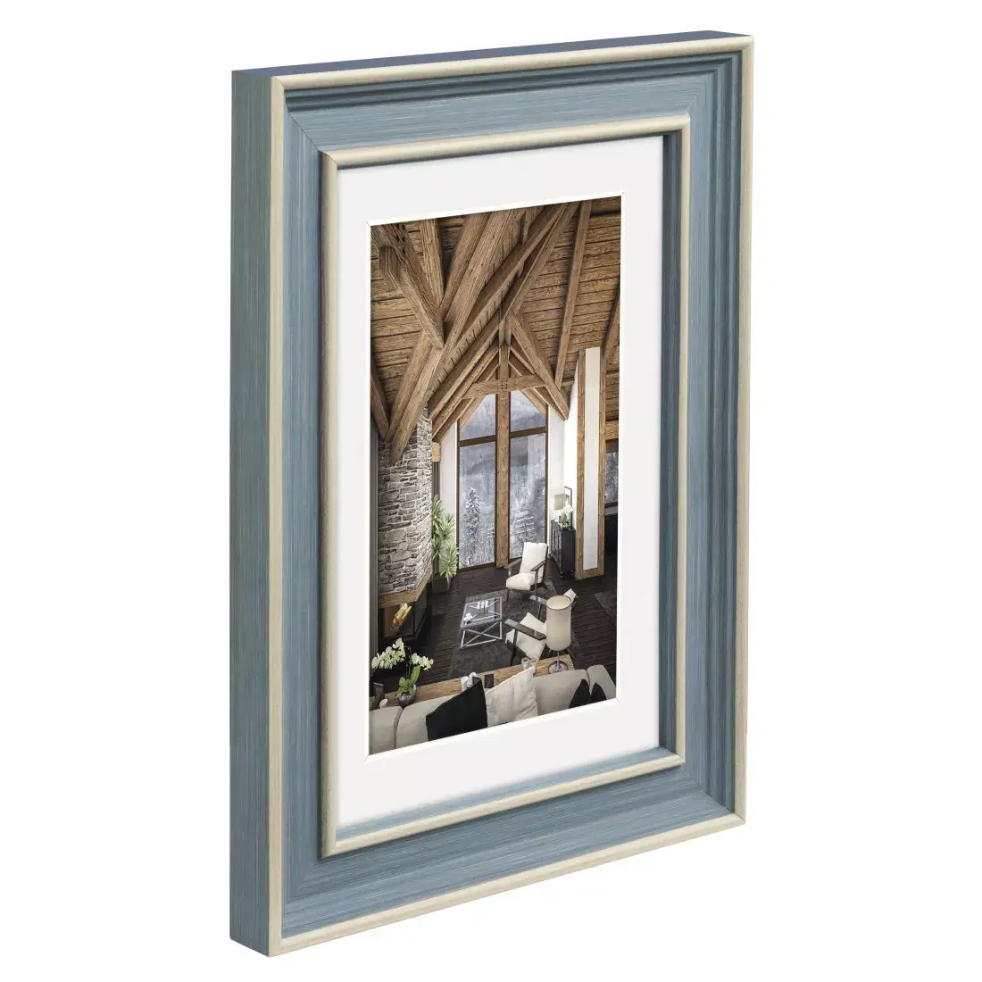 Vienkārša attēlu rāmī Hama Rustic Zila Photo 2