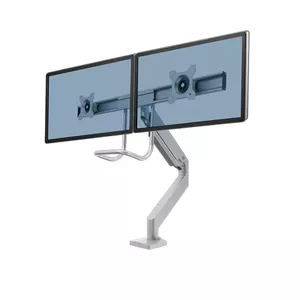 Monitor mount Fellowes Eppa 9909201 for up to 32" screens, dual display, clamp/grommet, 8 kg, silver