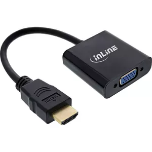 InLine Converter Cable HDMI to VGA with Audio Active Video Converter Black