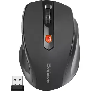 Wireless RF Optical Right-hand Mouse DEFENDER ULTRA MM-315 — 1600 DPI, 6 buttons, USB receiver, black
