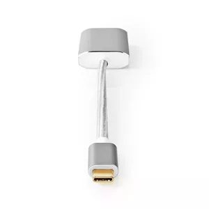 Video Cable Adapter Nedis CCTB64480AL02 0.2m USB Type-C DisplayPort Silver